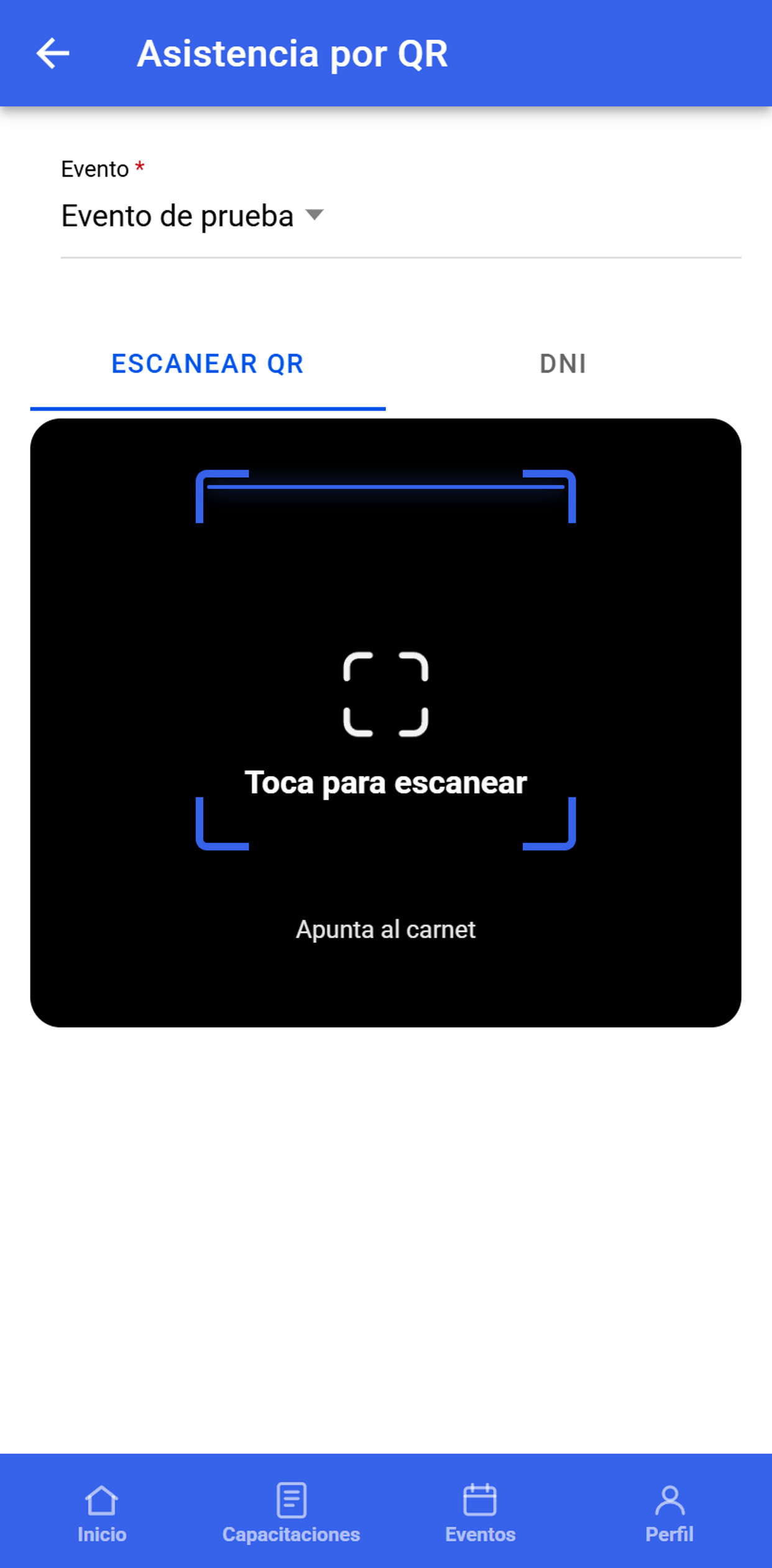Asistencia por QR en Equipo Técnico 21