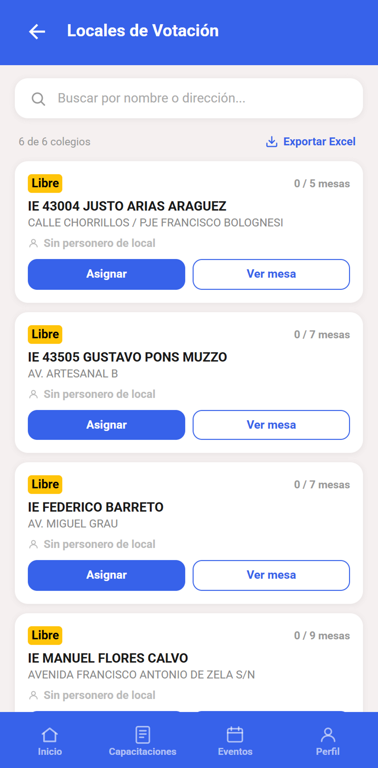 Locales de Votación