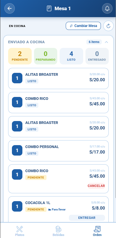 Estado del Pedido