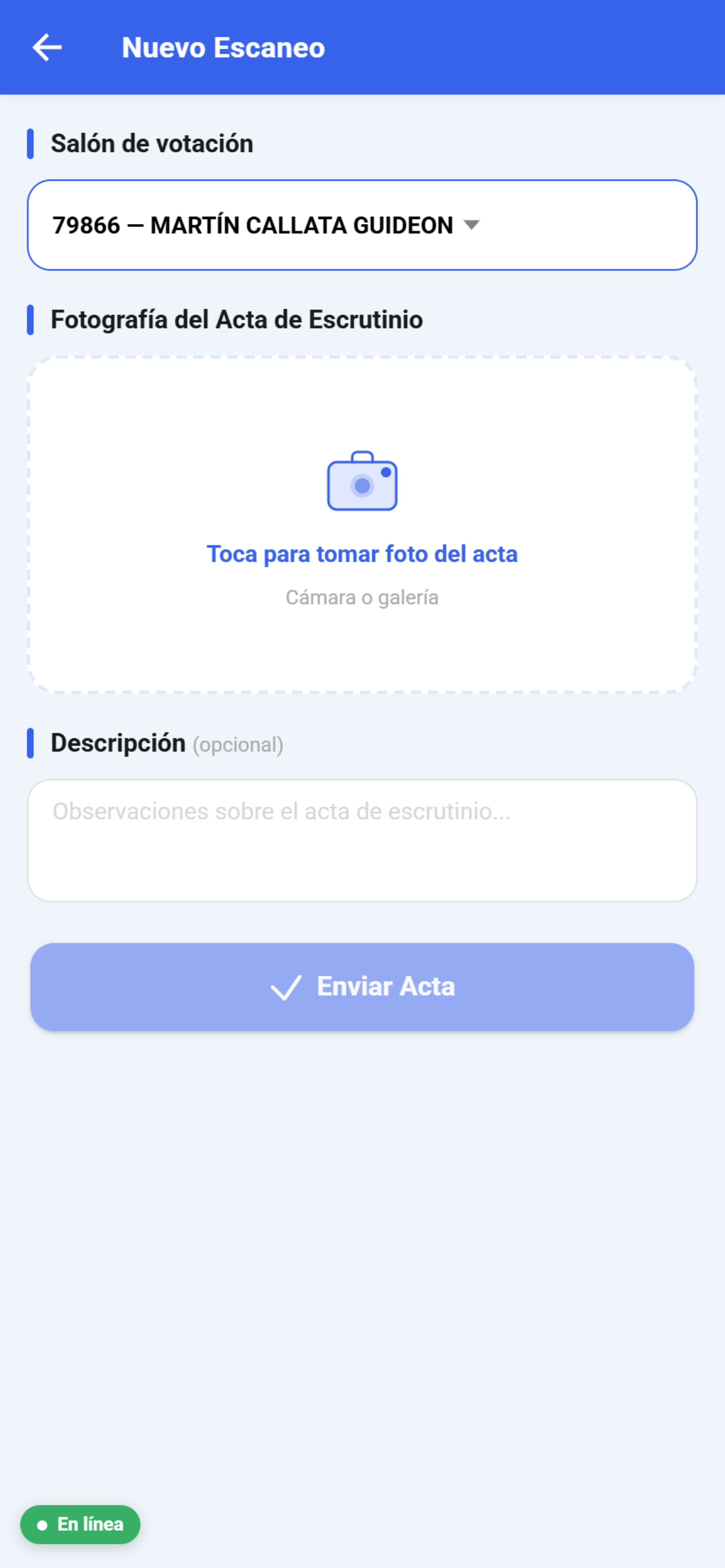Nuevo Escaneo