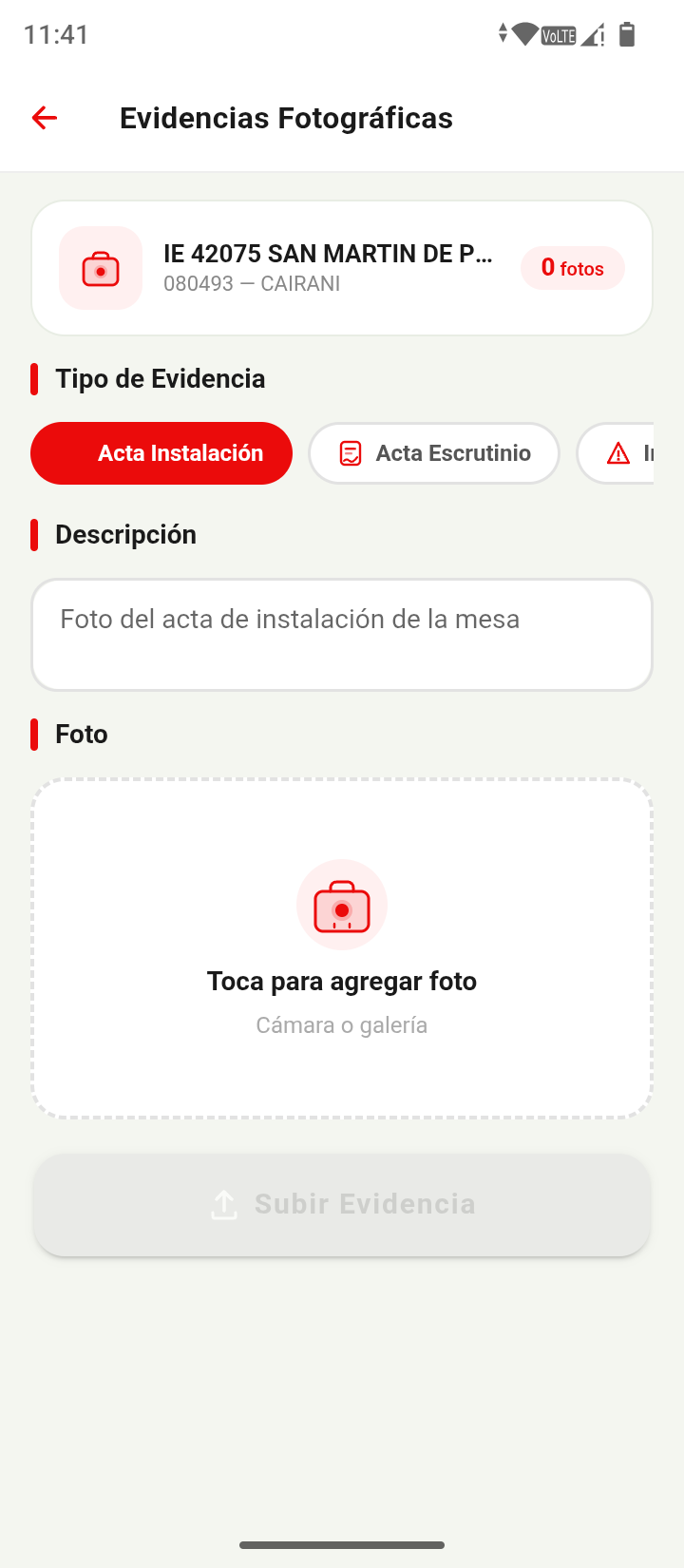 Evidencias